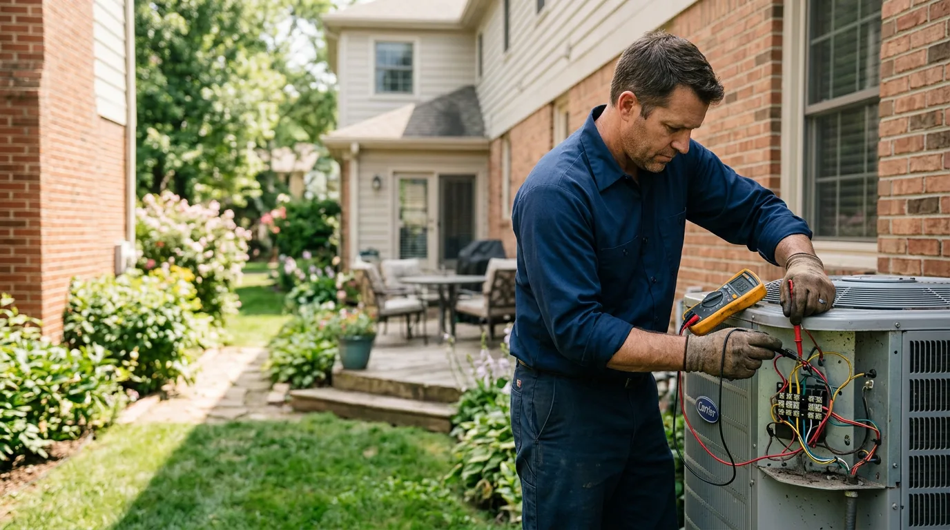 HVAC technician working near Keller, WA